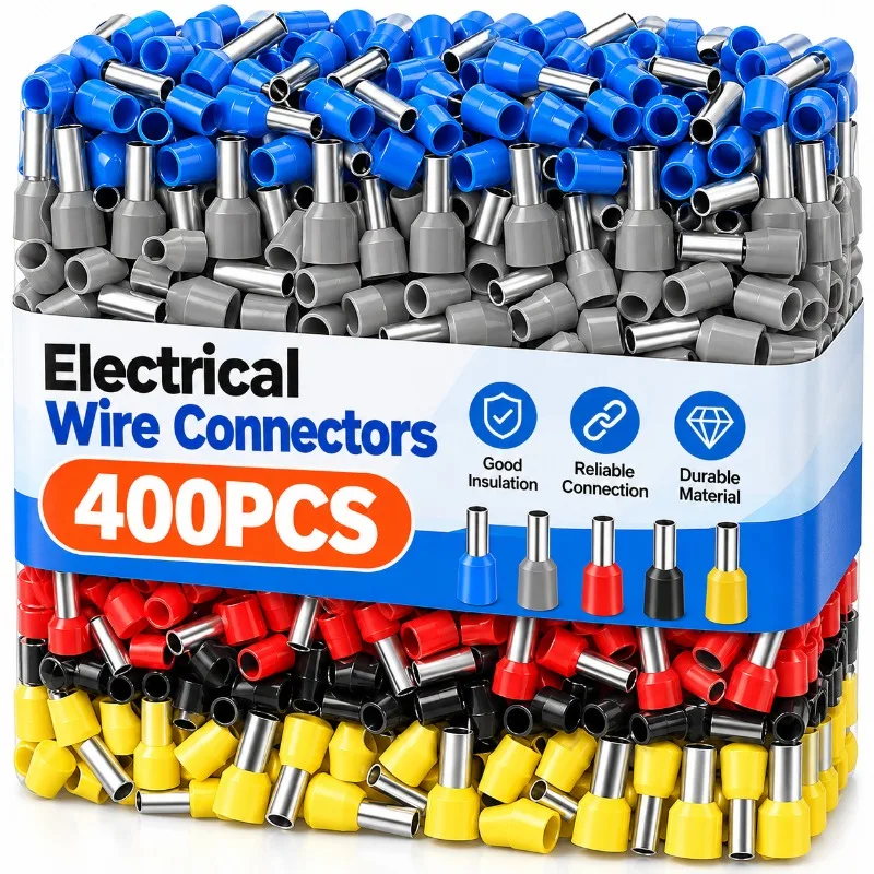 Wholesale Electrical Wire Connectors Kit Cold Pressed Tubular Crimp Terminals Cable Joint Assortment Box for DIY Circuit Wiring