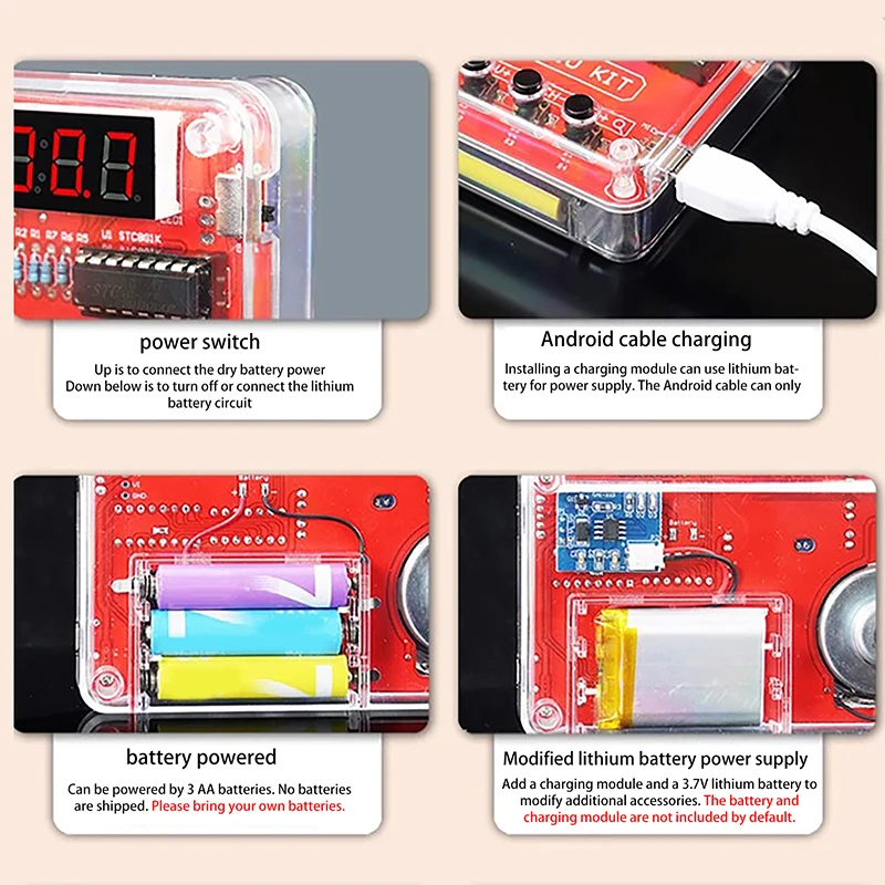 DIY FM Radio Electronic Production Kit Adjustable Frequency 150Hz-20KHz Digital Display DIY Soldering Project Practice Solder