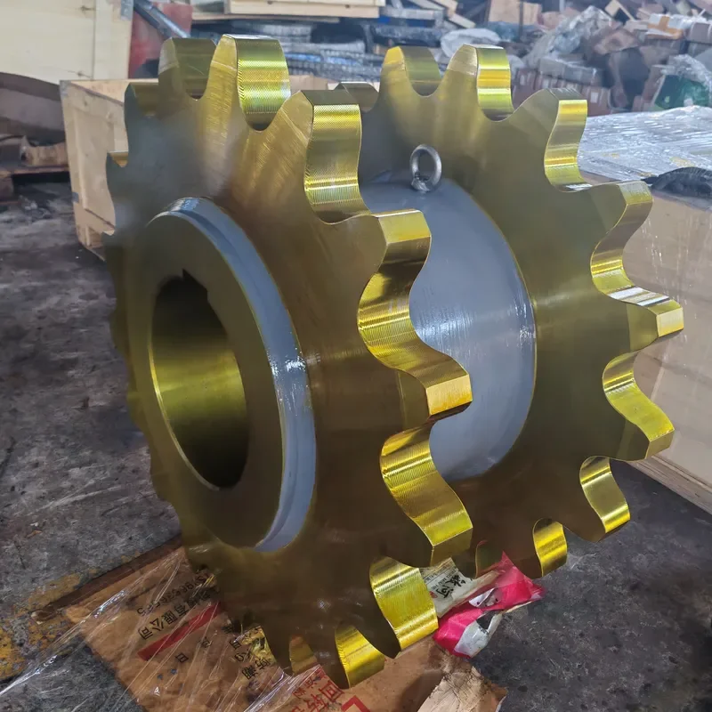 Double Sprocket Teeth with Shaft Assembly, Industrial Roller Chain Sprocket for Heavy Machinery OEM ODM Custom