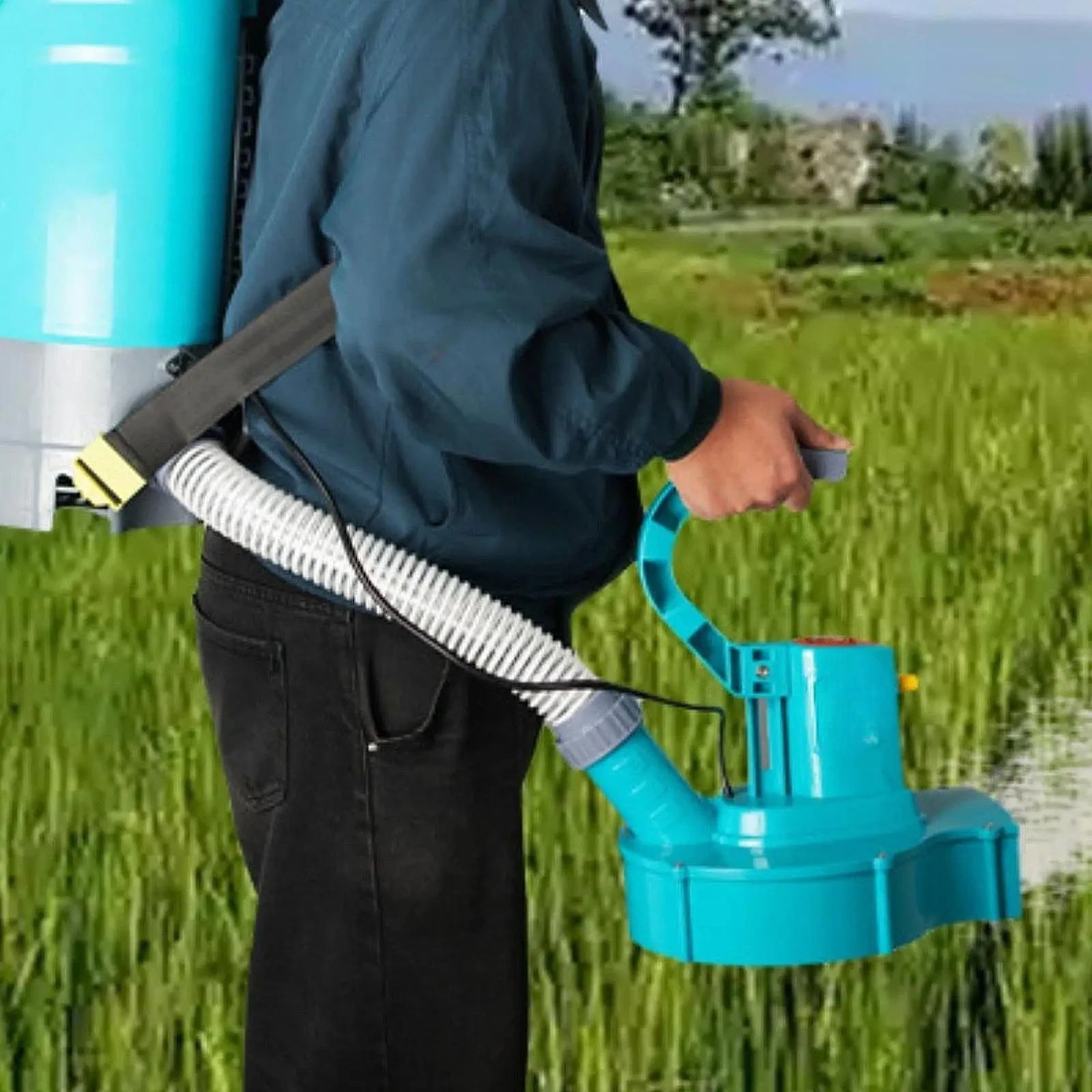 Fertilizer Dispenser Lawns 3000 RPM 5M Range Versatile Fertilizer Tool with Whistle Head Farming Agricultural Seed Spreader