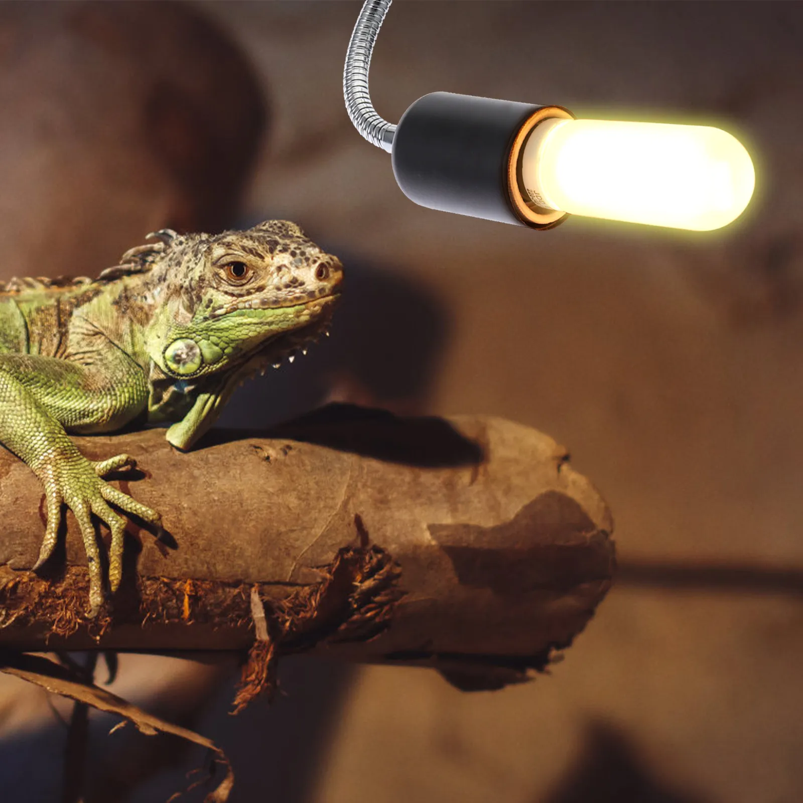 

Лампа для обогрева рептилий с поворотом на 360 градусов, УФБ-лампа для черепах, регулируемый светильник для аквариума, аксессуары для террариума, тепловая лампа