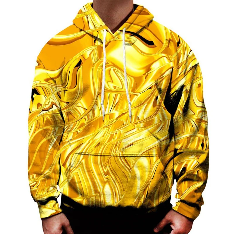 Colorful Flowing Liquid Graphic Hoodie Men 3D Printed Geometric Pullovers Tops Long Sleeve Hoodies Street Autumn Sweatshirts