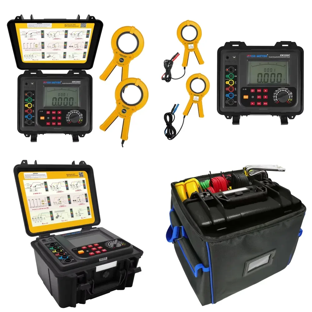 

ETCR EM3200C Digital Ground Resistance Meter Double Clamp Earth Resistance Tester