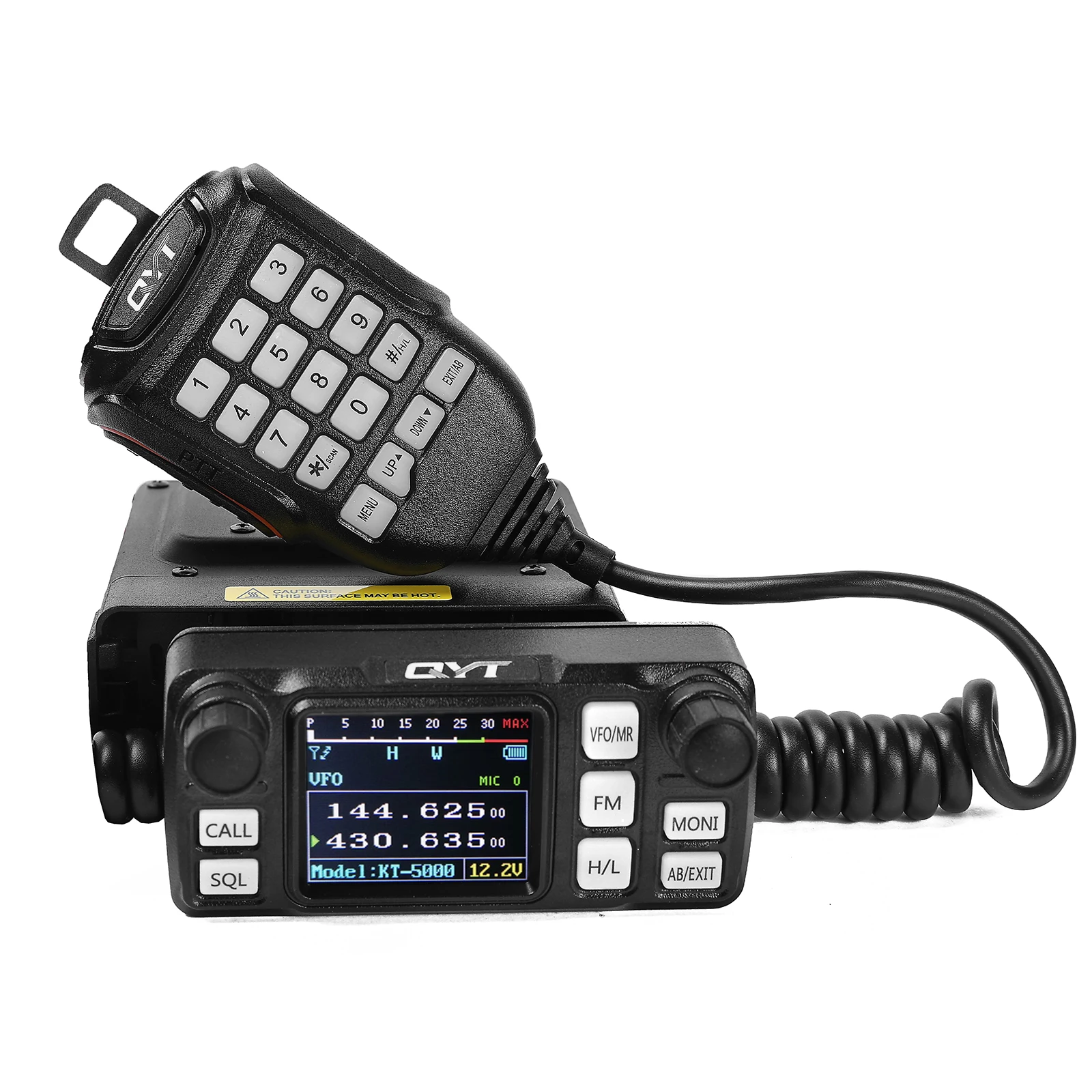 QYT KT-5000 Car Mini Radio Dual Band Walkie Talkie 25W 10KM Separable Panel VHF UHF VOX FM