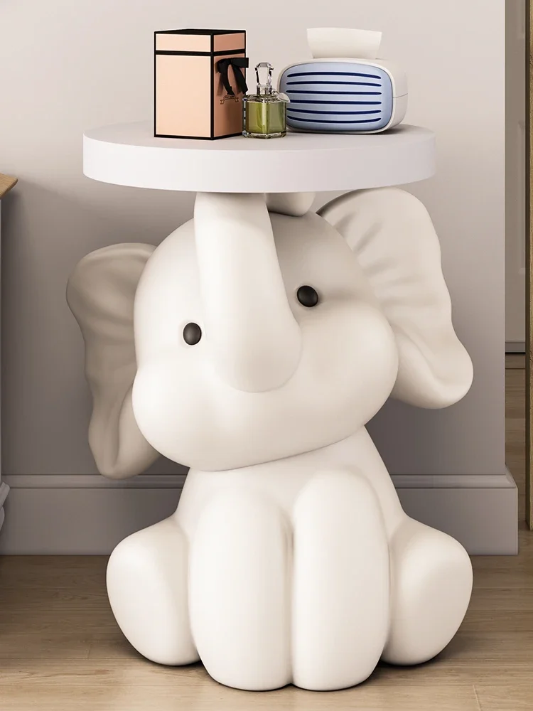 

Home Decor Interior Figurines Creative Elephant Statue Side Table Living Room Home Ornaments Coffee Tables Bedside Storage Rack