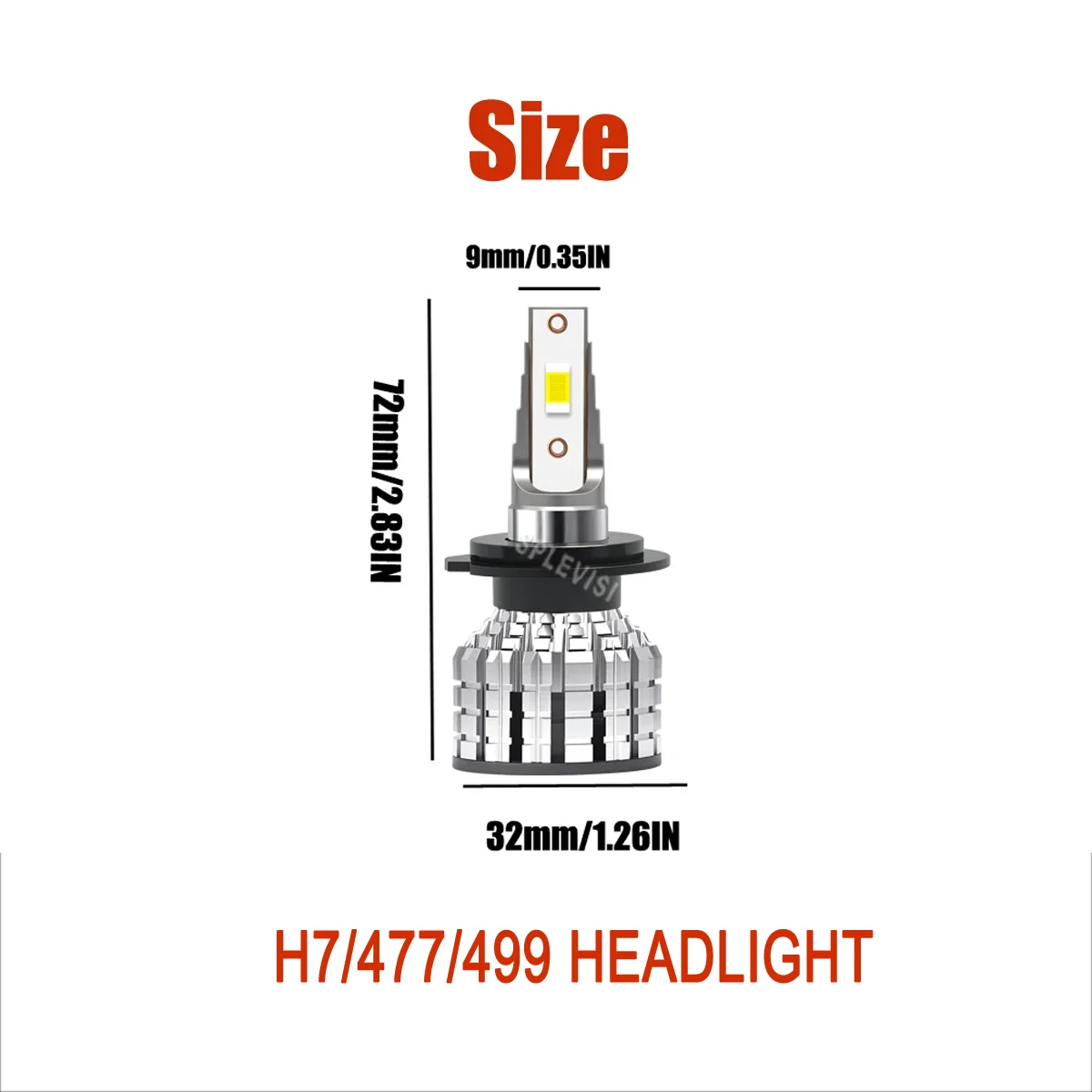 Waterproof & Dustproof Clear Visibility at Night H7 477 499 led headlight For BMW X3 E83 2004 2005 2006 2007 2008 2009 2010 - view 6
