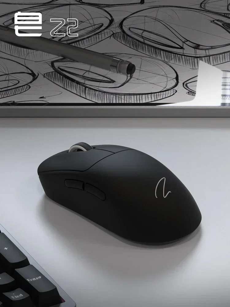 Zopin-mouse para jogos sem fio z2, modo 3, 4k, luz, 6gear, paw3395 dpi, 65g, para pc, laptop, mac, acessório