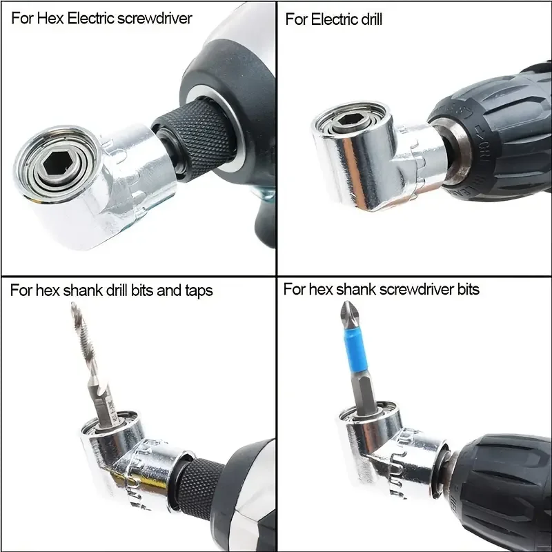 Right Angle Attachment Screwdriver Bit Drive Holder Magnetic Power Drill Adapter Chuck Tool 105 Degree 1/4 Screw Driver Impact