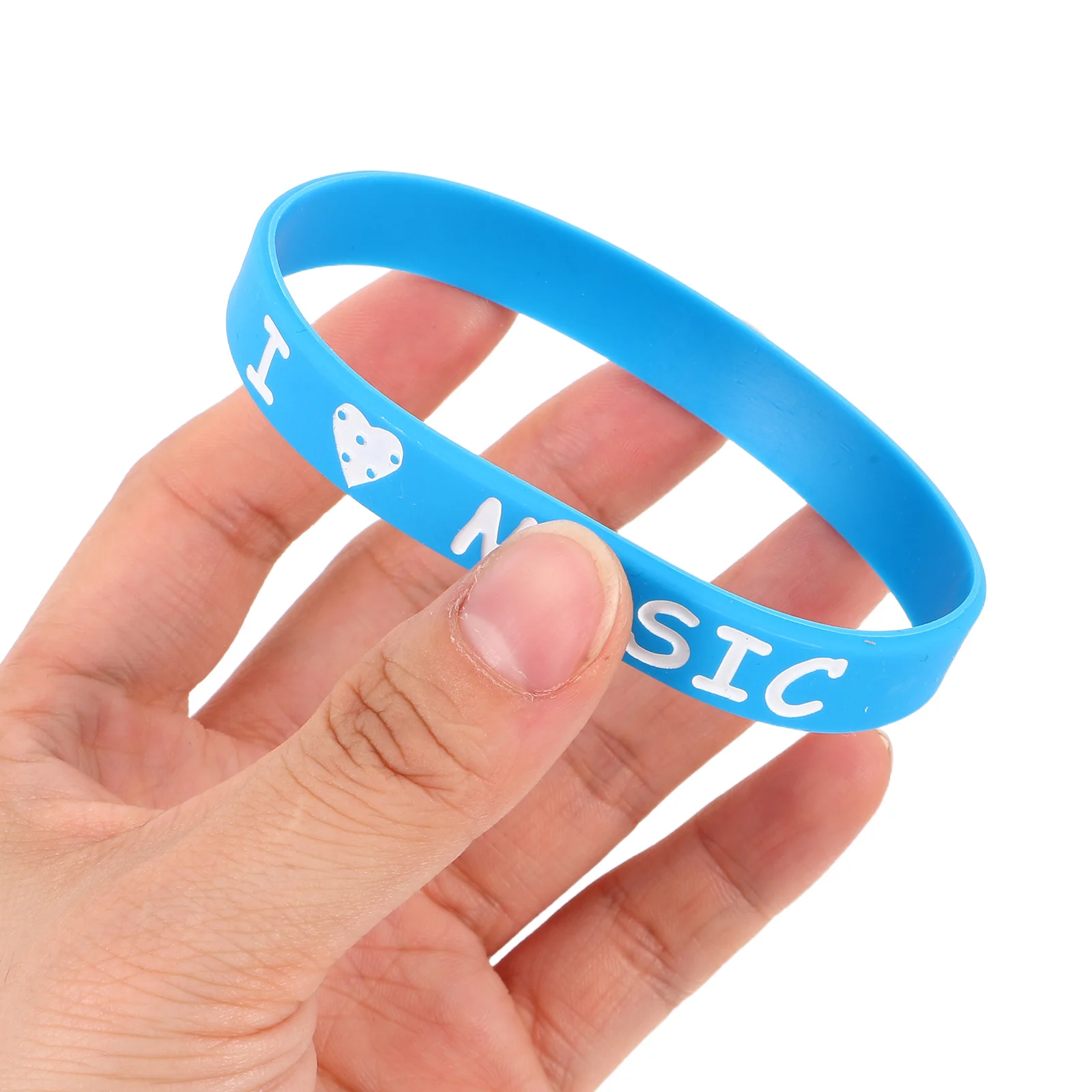 12Pcs I Love Music Silicone Wristbands Colorful Concert Festival Accessories Music Party Silicone Wrist Bands Concert Wristbands