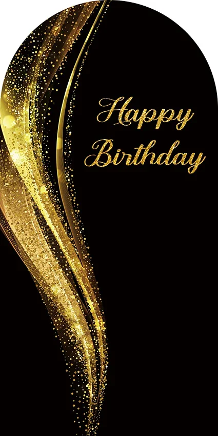 Mehofond Custom Gold Schwarz Glitzer Chiara deckt Bogen Hintergrund Hochzeit Erwachsene Geburtstag Party Dekor Hintergrund Foto doppelseitig