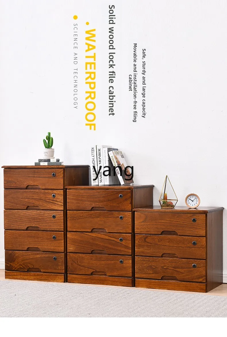 TGF wooden office low cabinet drawer file storage cabinet floor mobile small utility cabinet