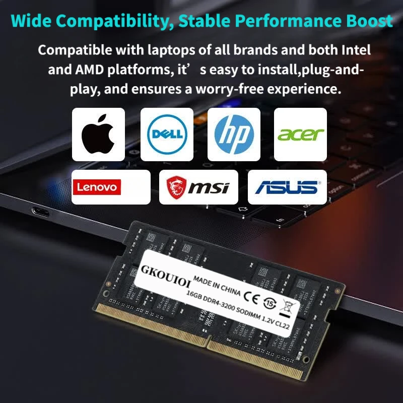 Pamięć RAM do laptopa DDR4 SODIMM 4GB 8GB 16GB 32GB 2133MHz 2666MHz 2400MHz 3200MHz PC4 1.2V 260pin Non-ECC Memoria do notebooka — zdjęcie produktu 6