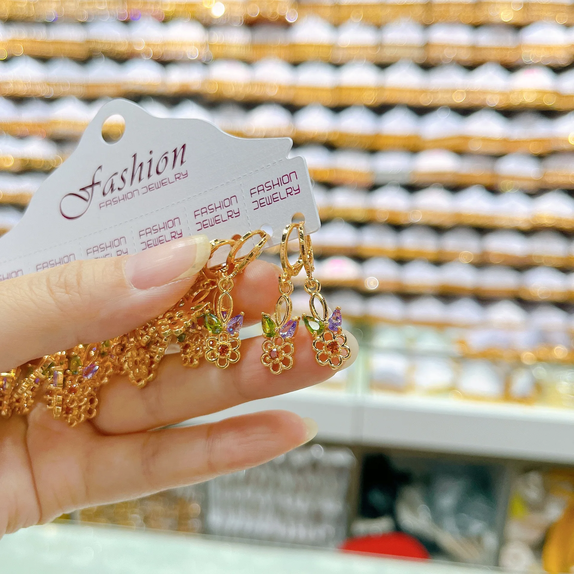 12Pairs Zircon-encrusted Ear Cuffs With Floral Motifs Gold-plated  Earrings Fashion Jewelry Accessories for Wedding Gift