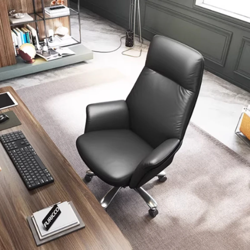 

Comfy Arms Office Chair Wheels Big Tall Swivel Single Person Office Chair Ergonomic Relaxing Adults Italian Furniture Luxury