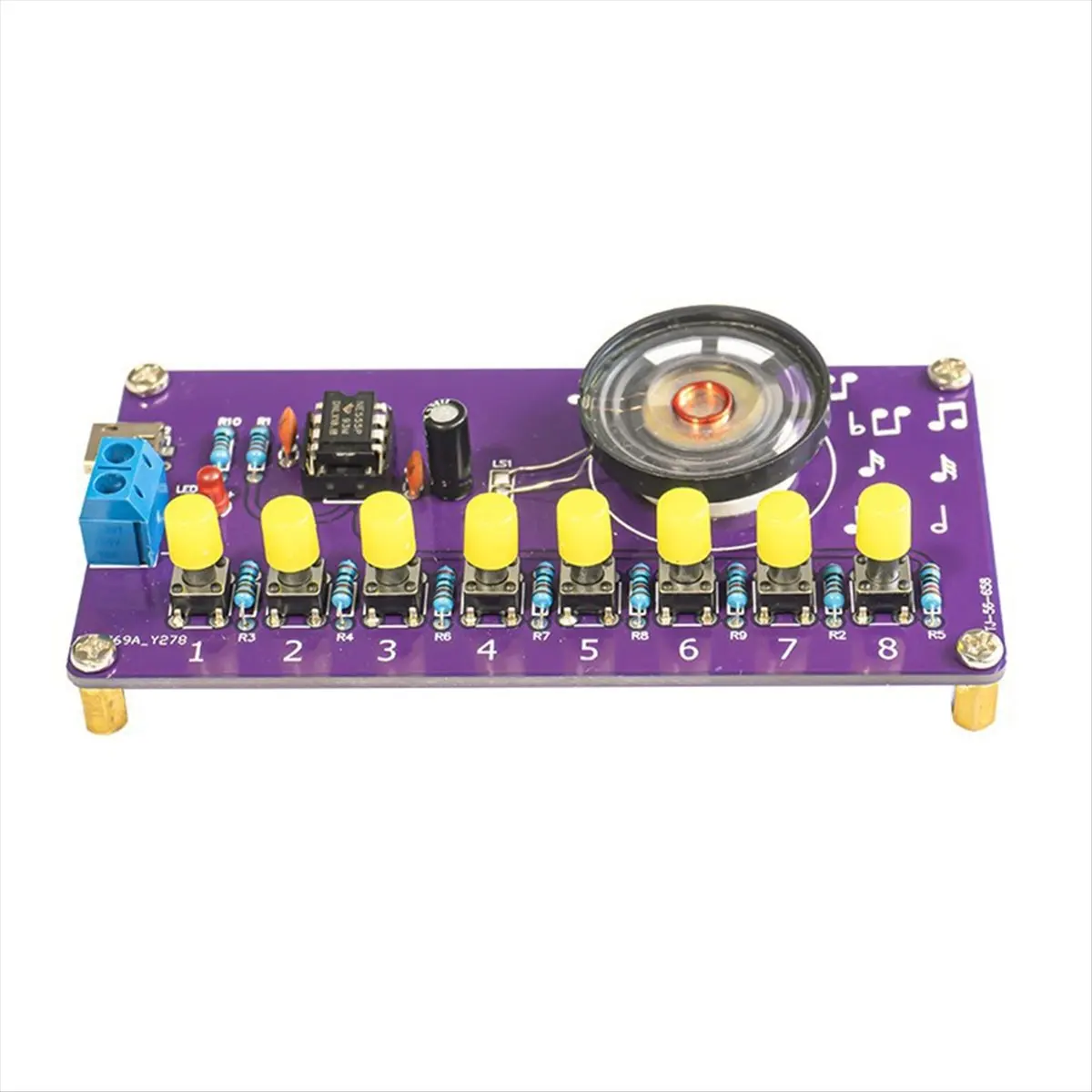 【~ New B11B】NE555 Electronic Piano Kit 8 Steps Musical Note Fun DIY Soldering Practice Circuit Board Loose Parts