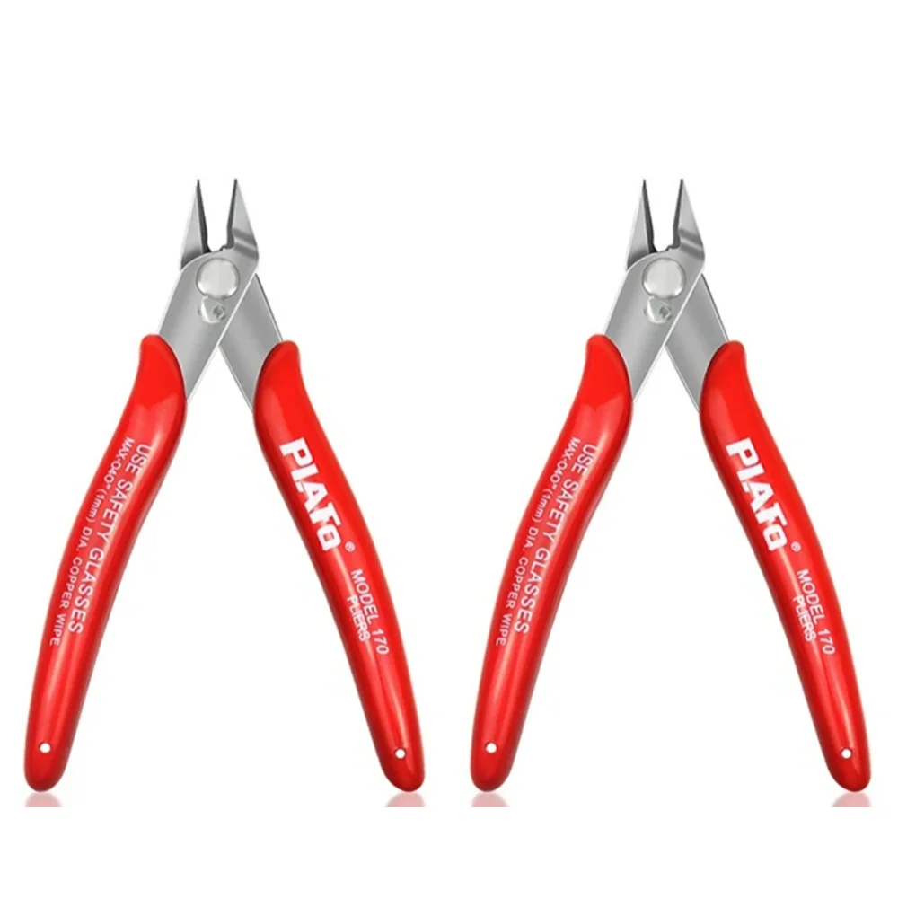 2Pack 170 Wire Cutter DIY Trimmer Diagonal Side Cutting Cable Nippers Pliers Hand Mini Snips Flush Nipper Trimmer