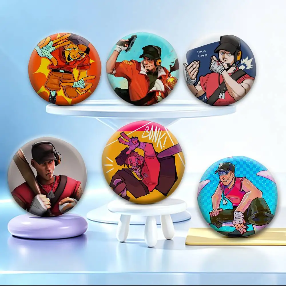 Scout Medic Team F-Fortress TF2 Badges Creative Tinplate Button PinsBrooch Badge Clothes Backpack
