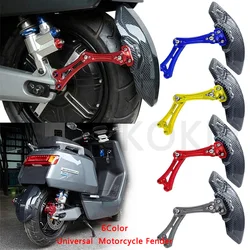 Universal Electric Fender Motorcycle Vehicle Imitation Carbon Fiber Fender Splash Guard Cnc Aluminium Alloy Fender Mudguard