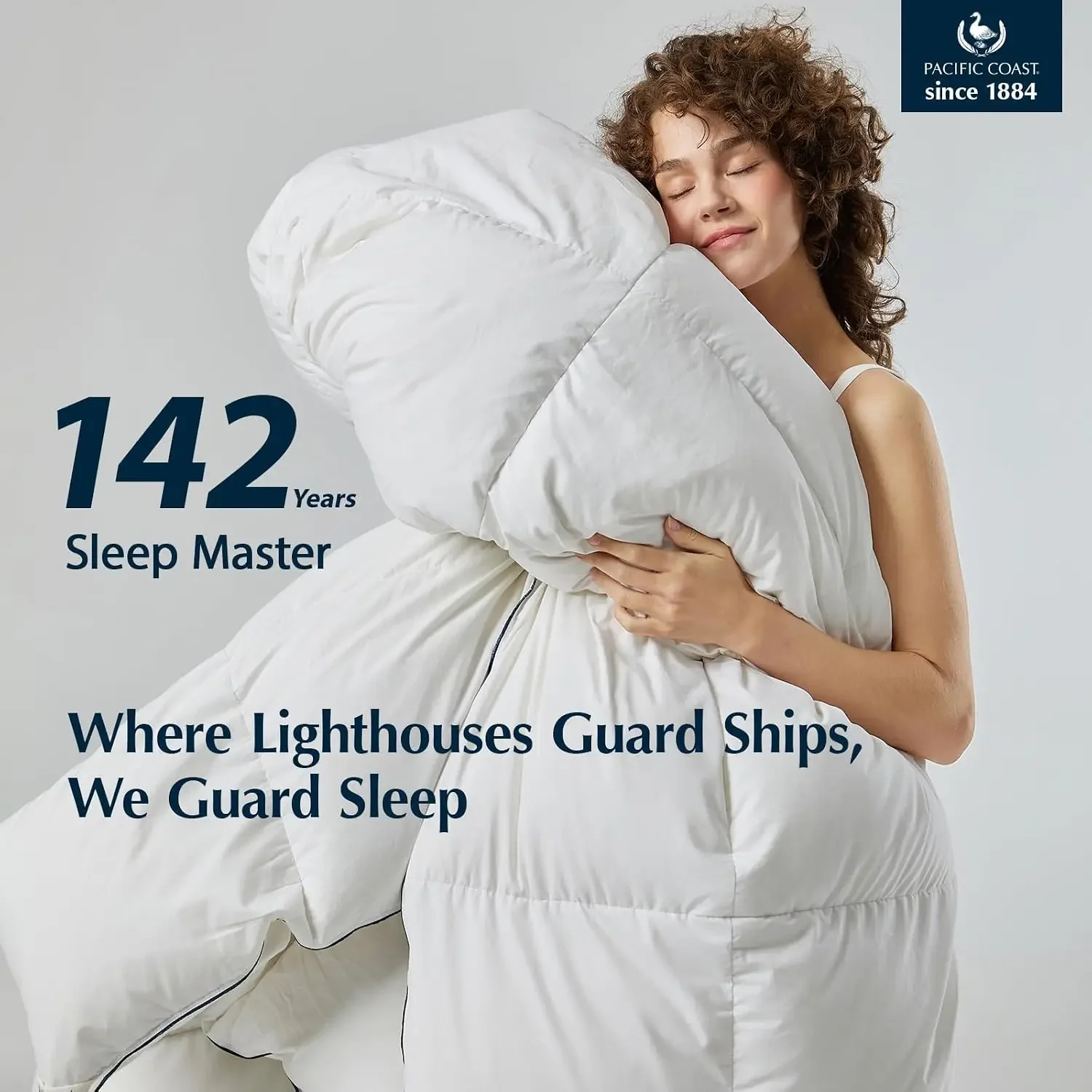 Goose Feather Down Fiber Comforters King Size, Extra Fluffy White Duvet Insert, Ultra-Soft, Breathable, All Season Hotel Luxury