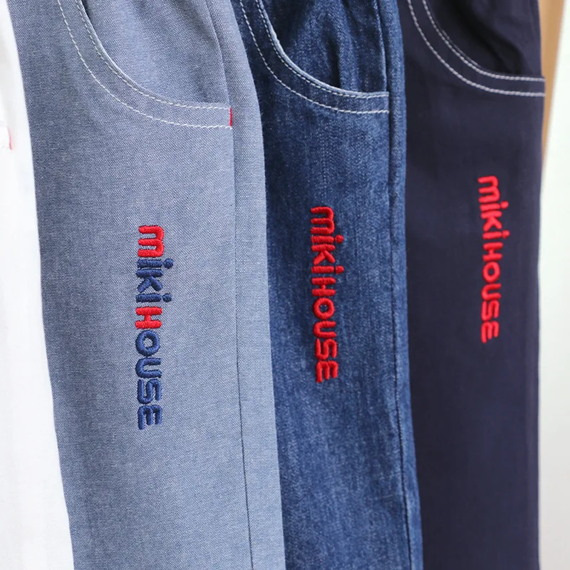 Summer New Japanese and Korean Children\'s Pants Solid Letter Embroidered Shorts Capris Boys Clothes Roupa Infantil Pra Menino