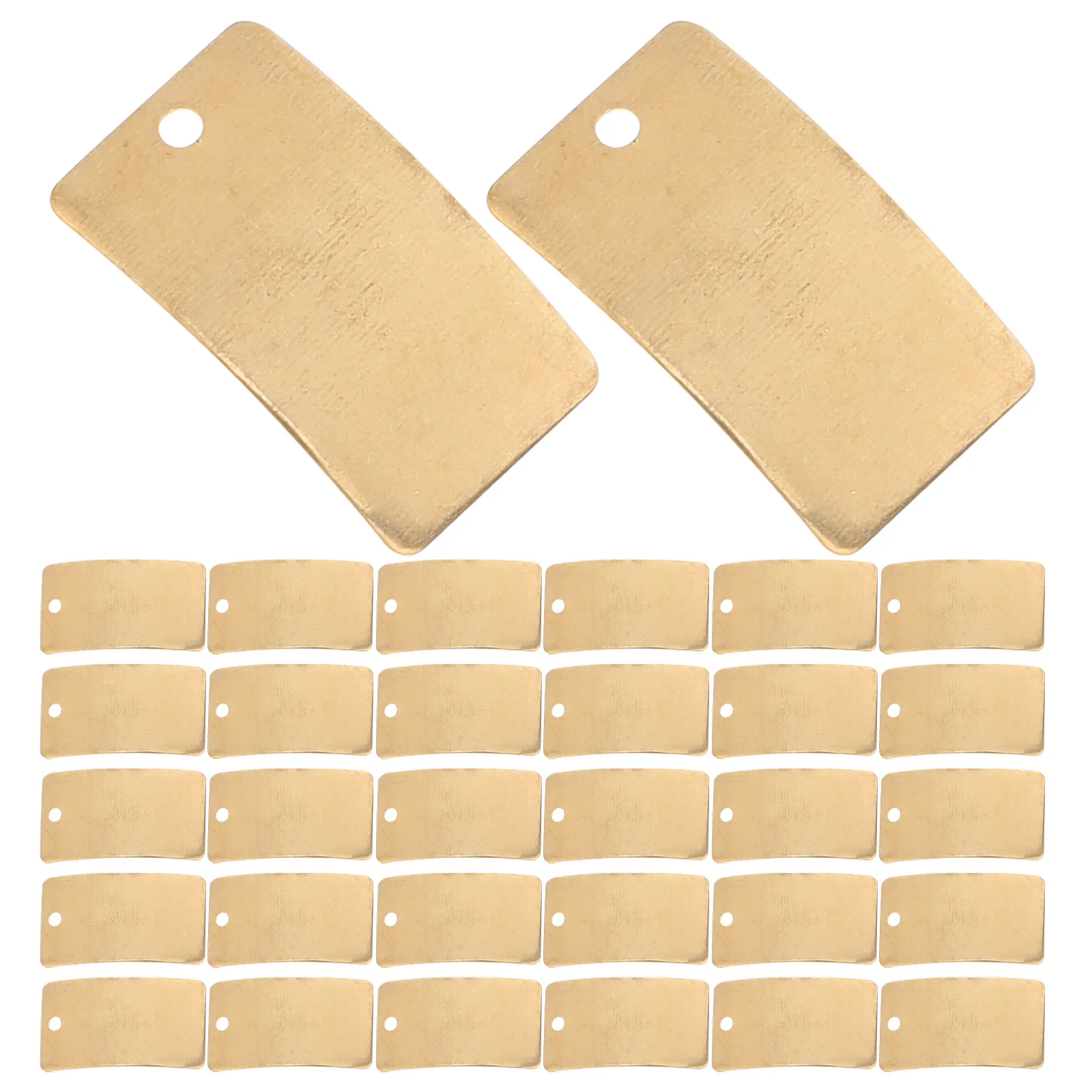 

50Pcs Copper Pendant Charm Simple Stylish Sheet Design DIY Jewelry Making Necklace Bracelet Keychain Accessories