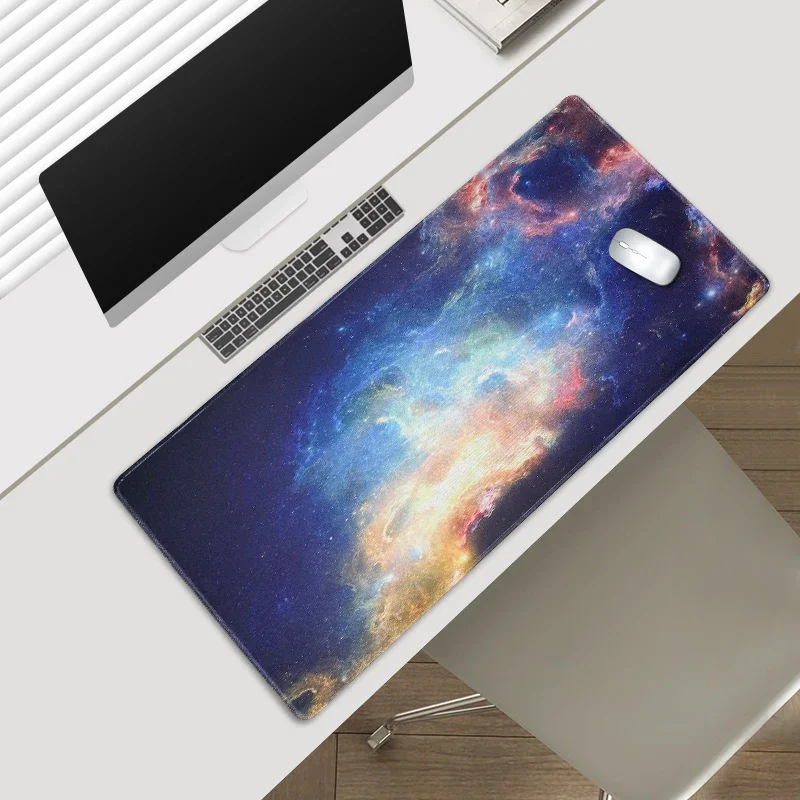 Galaxy Mouse Carpet Gamer Keyboard Mat Pads Gaming Desk Protector Laptops Large Mousepad Non-Slip Rubber Xxl Deskmat Mats800X400