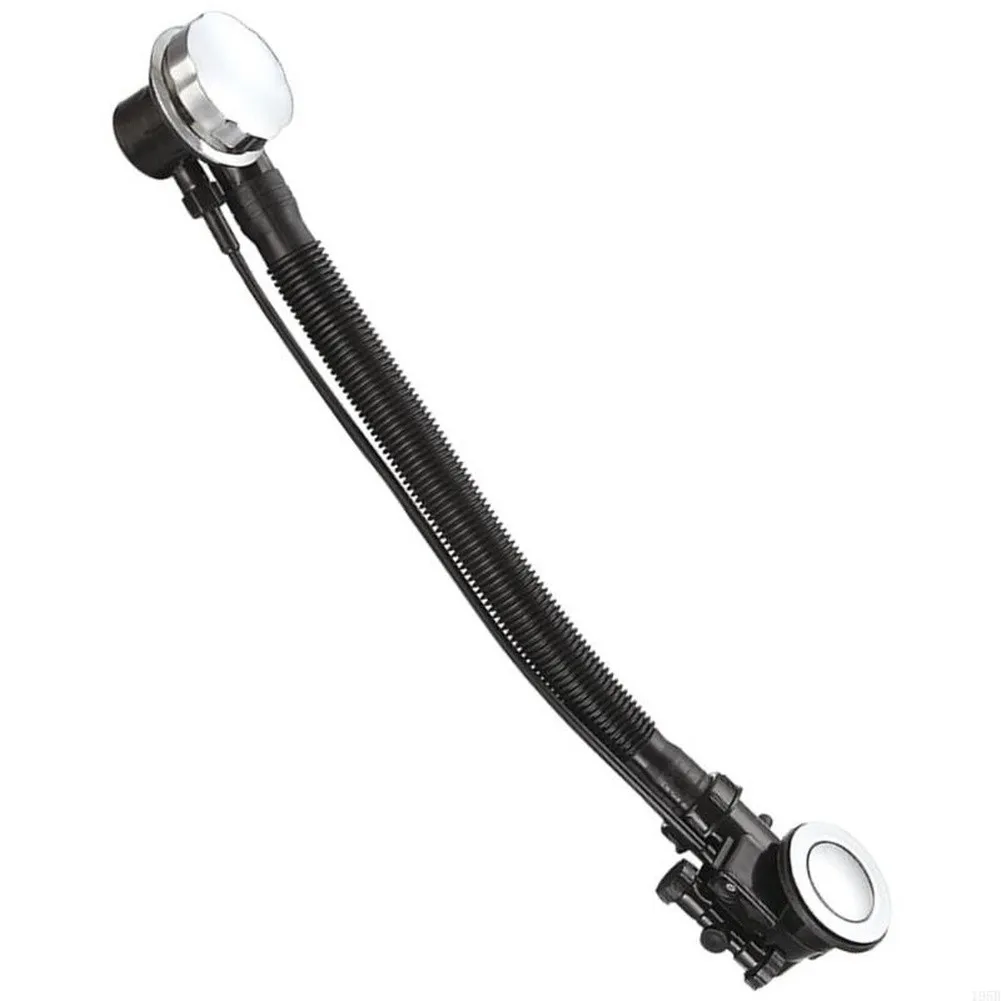 Brass Bath Waste Kit with Overflow Function and Integrated Drain Cover Designed for G1 1/2 Connection and 550mm Pipe Length