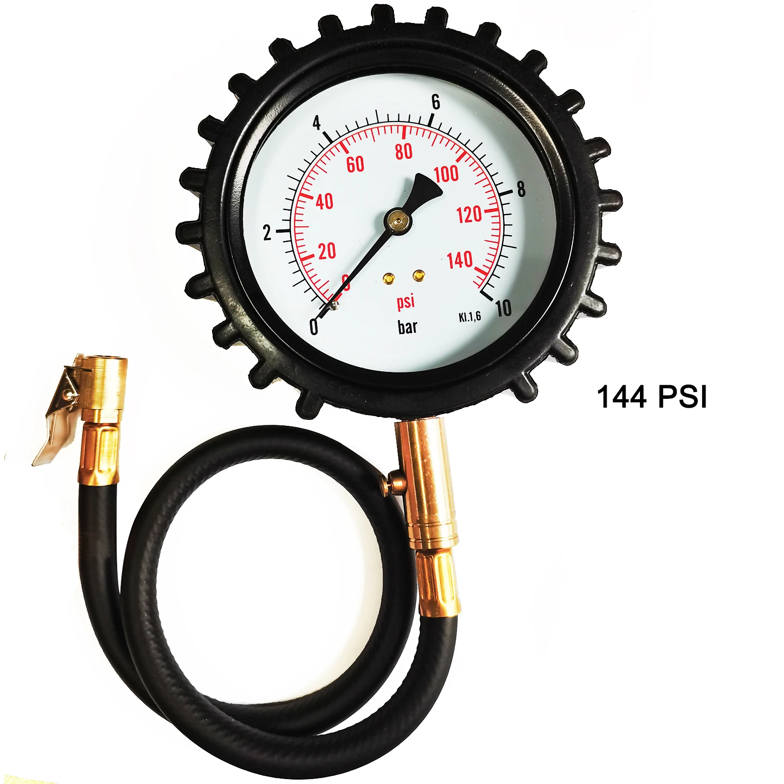Atsafepro 4 Inch Bandenspanningsmeter 87 Psi 140 Psi 200PSI Nauwkeurigheid Analoge Manometer Clip On Air Chuck Racing tyre Gauge