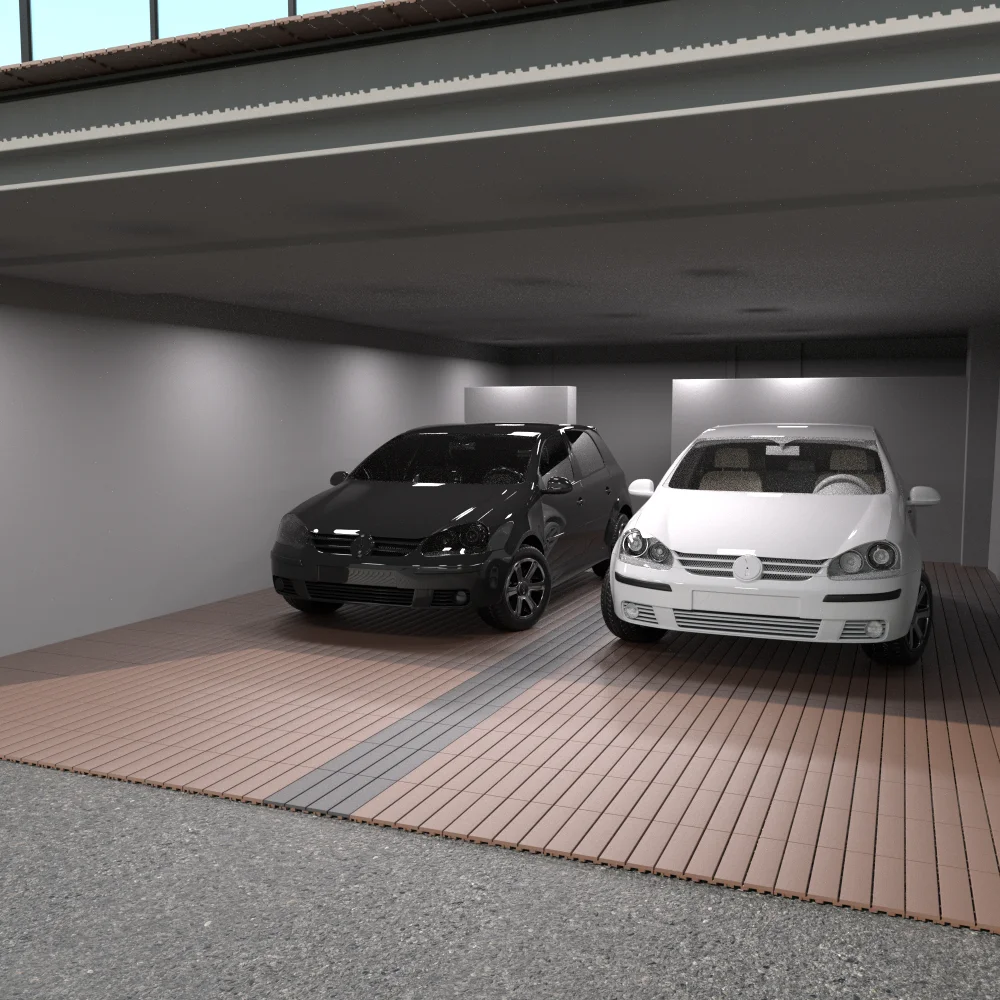 Plastic Interlocking Deck Tiles 44 Pack 12"x12" Waterproof Outdoor Patio Poolside GRAY