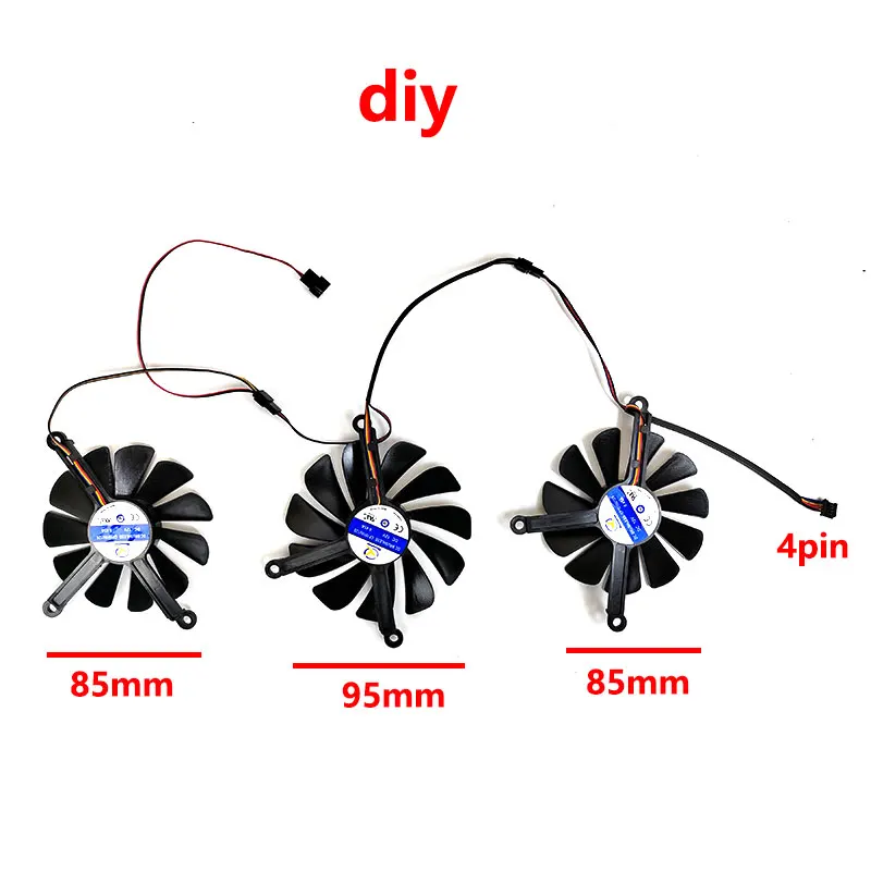 NEW CF1015H12S 4PIN GPU FANs For XFX Radeon RX 5700 XT THICC III Ultra 3 Fan Graphics Card Fan Replacement