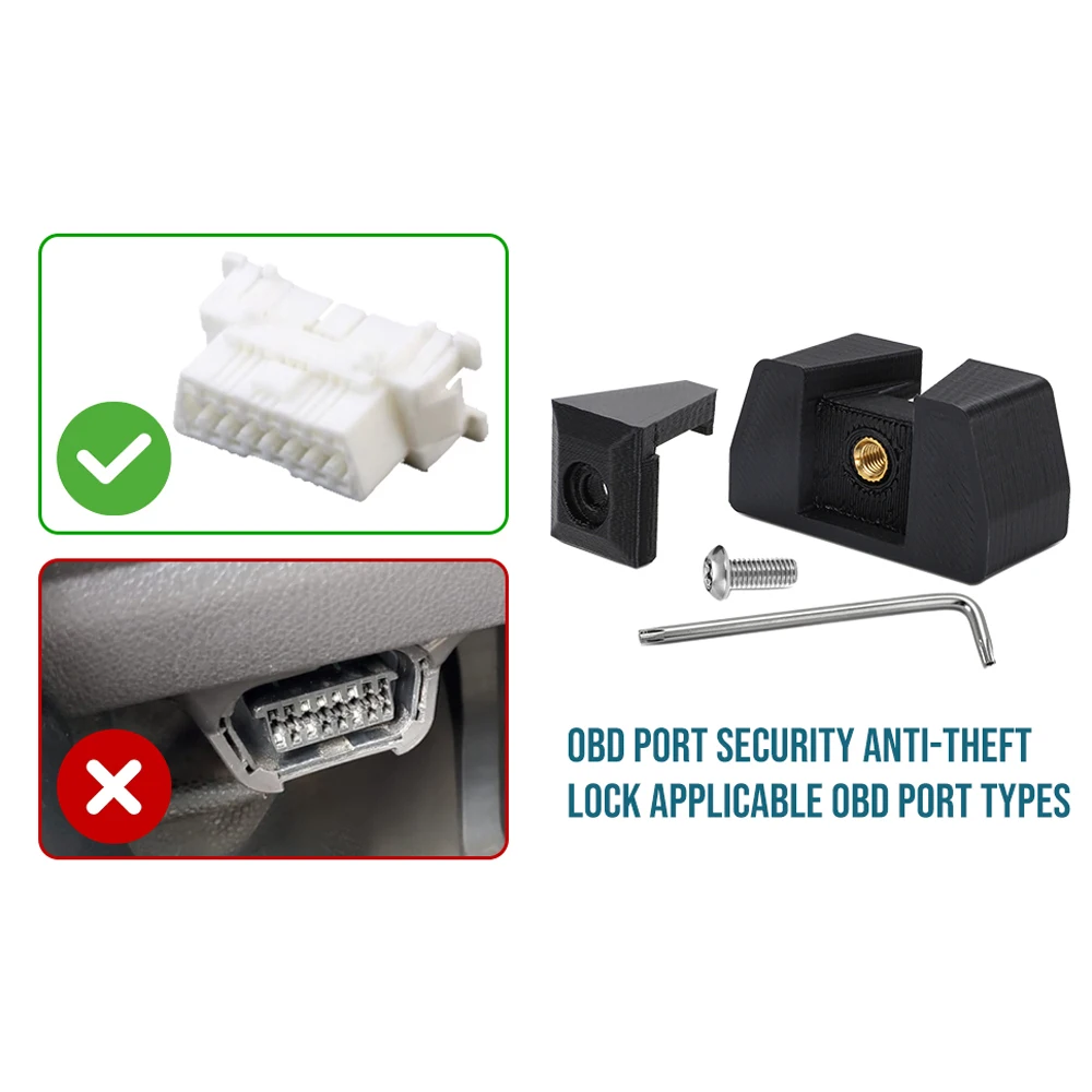 OBD Port Security Anti-Theft Lock For All 1996 & Newer Vehicles With OBD 2 Port Anti-Theft Security Device Auto Accessories