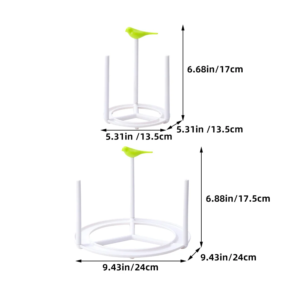 2pcs Bowl Drying Rack Abs Tableware Drain Dish Rack Compact Kitchen Storage Stand Space-Saving Dish Drainer For Kitchen Counter