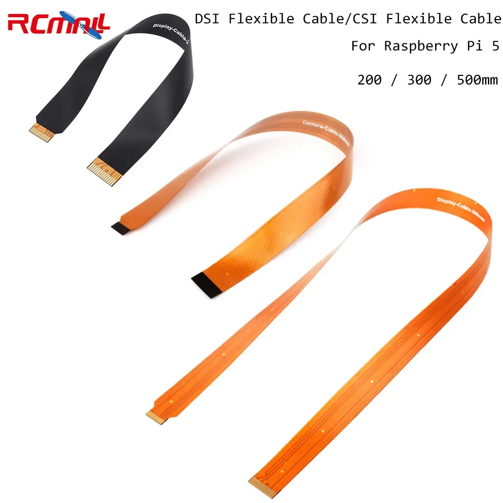 DSI CSI FPC Flexible Cable for Raspberry Pi 5 22Pin To 15Pin 200 / 300 / 500mm Suitable DSI Display Screens CSI Camera Modules