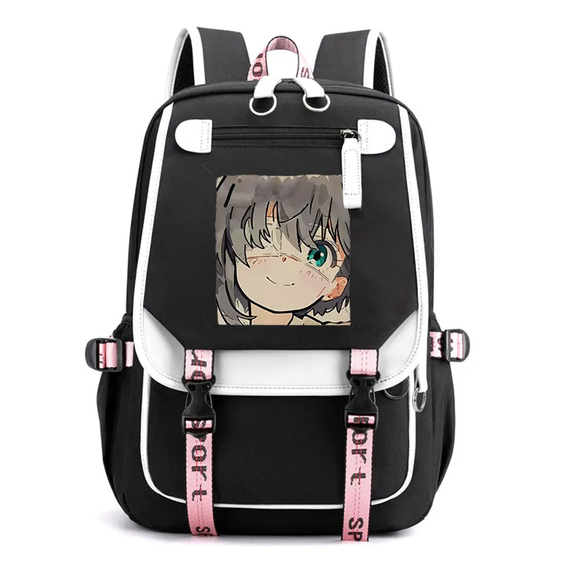 여성 패션 배낭 Takanashi Rikka 만화 학교 배낭 소녀 학생 Schoolbag Usb 충전