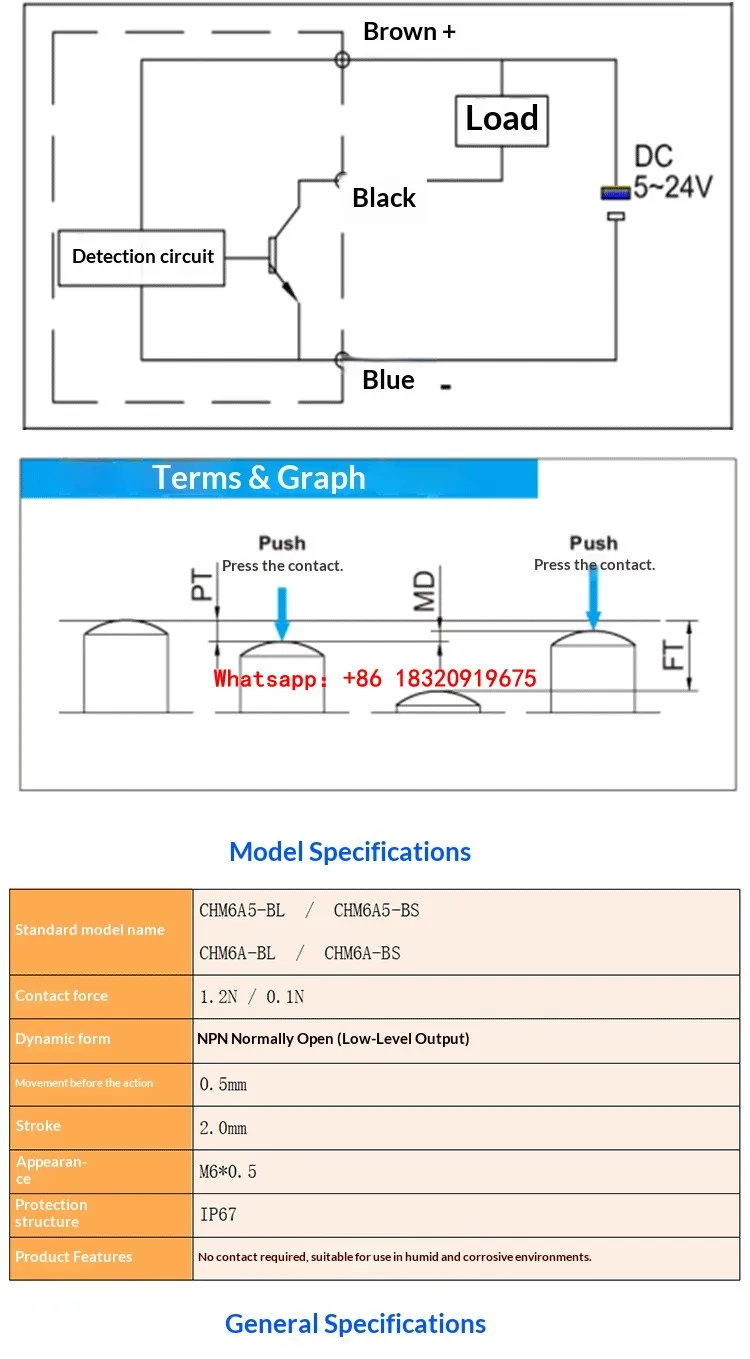 Cyclmotion CNC Non-contact touch sensor high repeatability positioning sensor replacement for limit switches NPN normally open