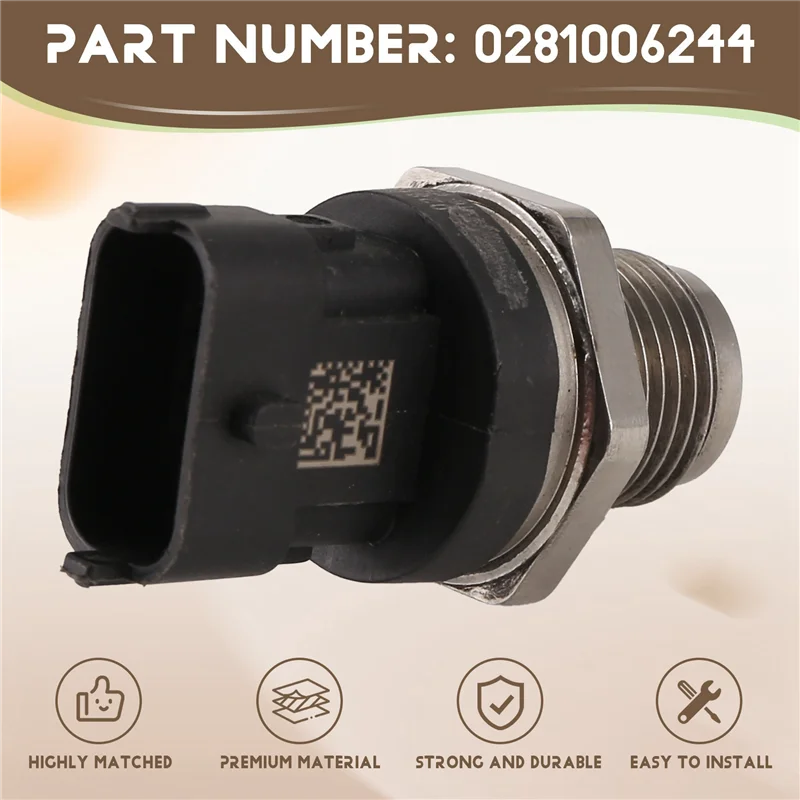 2X Fuel Rail Pressure Sensor 0281006244 For Nissan Navara Patrol ZD30