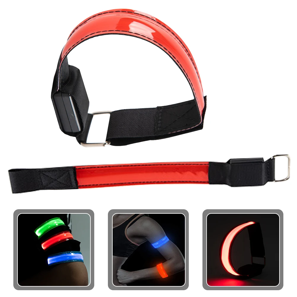 

2pcs Led Armbands Glowing Night Running Wristbands Adjustable Sports Bands Outdoor Safety Gear Rechargeable Reflective Light