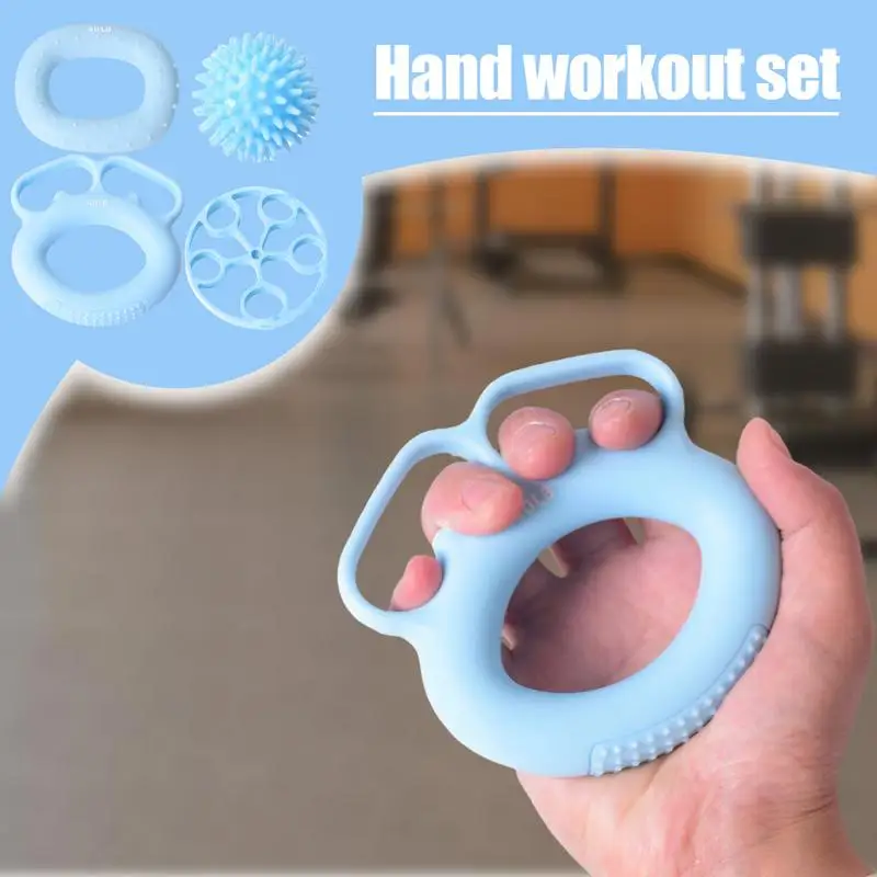 Vinger Grip Kracht Trainer 4 Stuks Vinger Sporter Grip Versterker Hand Grip Versteviging Kit Pols Onderarm Versteviging Voor