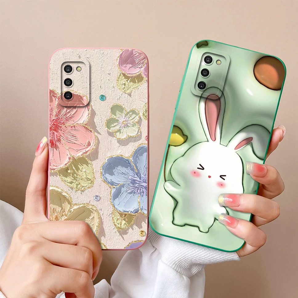 For Samsung Galaxy A02S M02S F02S Phone Cases Cute Creative Style Soft Liquid Silicone Shockproof Protective Back Covers Fundas image 3