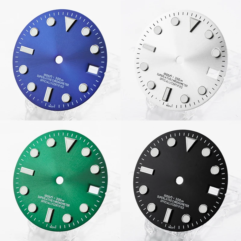 NH35-Zifferblatt, S-Zifferblatt, 28,5 mm Durchmesser, SUB-Kalender, leuchtender Sonnenstrahl, passend für NH35/36-Uhrwerk, Modifikationszubehör