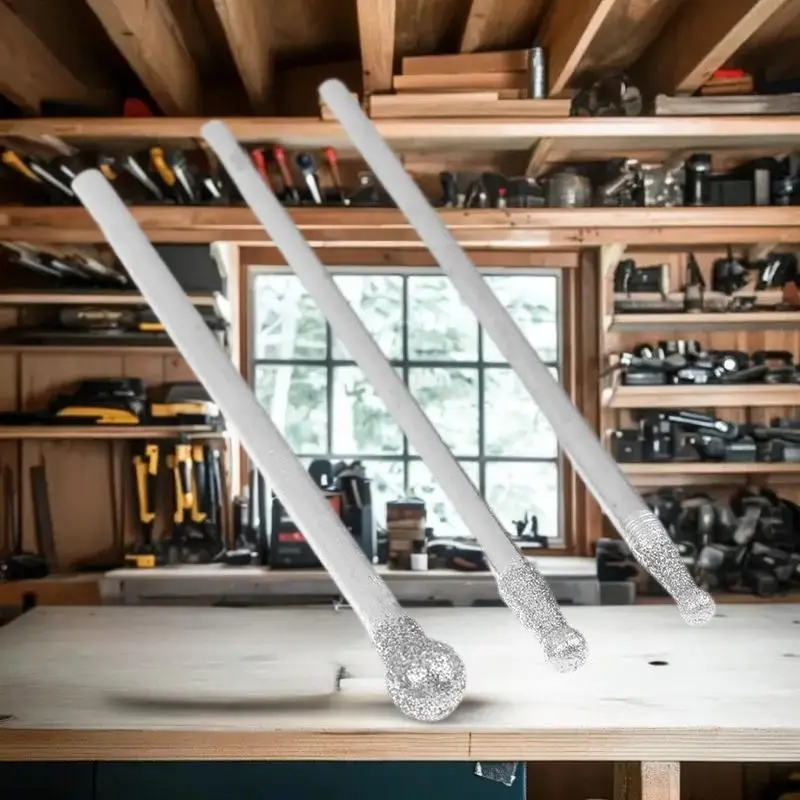 

Precision Carving Tool with 0.5mm-8mm Diamond Round Burr, 2.35mm Shank Burring Sanding Drill Bit, Grinder Parts