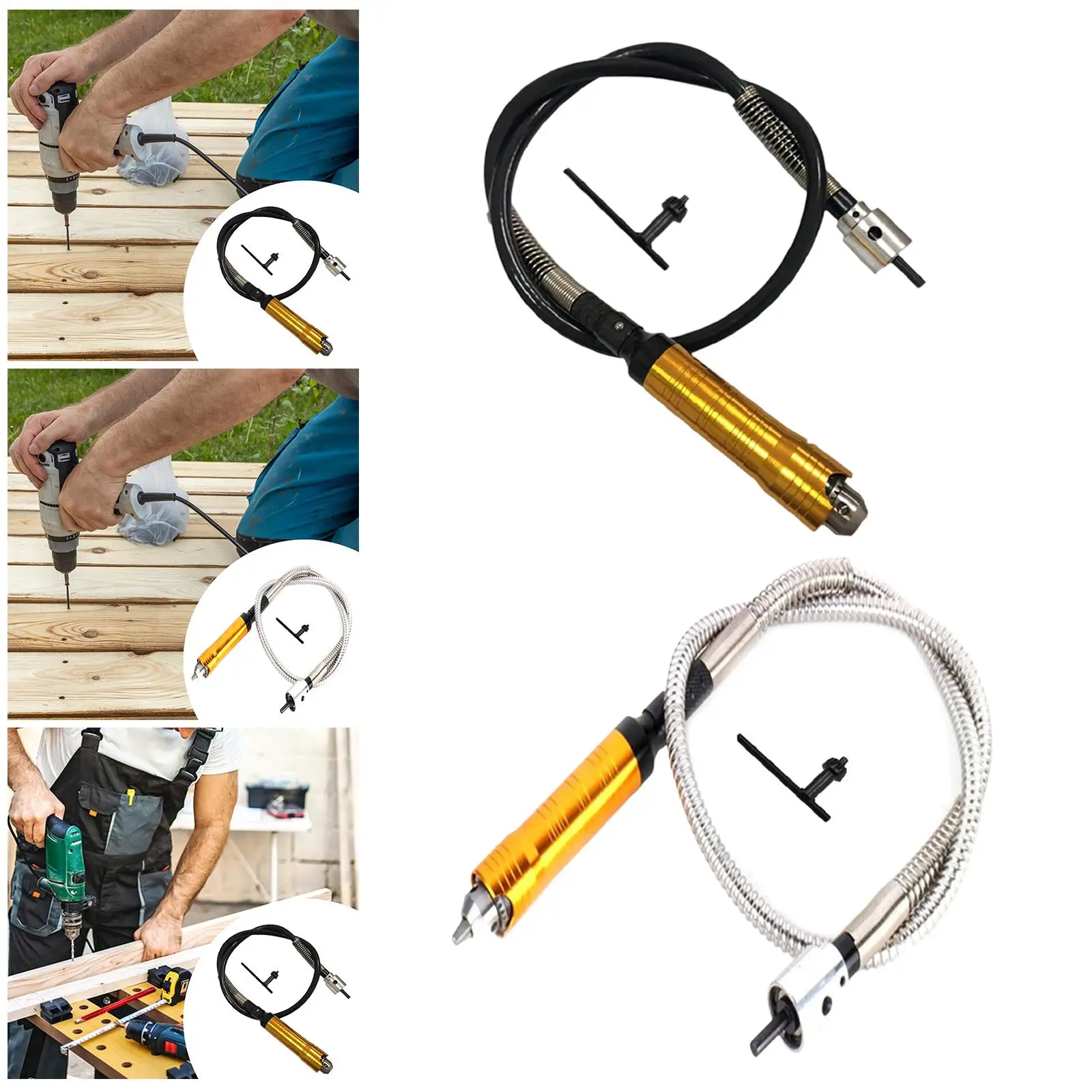 Cordon d'extension d'arbre Flexible pour graveur, adaptateur métallique ABS, meuleuse rotative, outil d'atelier mécanique pour la sculpture du Jade