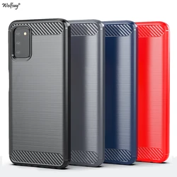 For Samsung Galaxy A03S Case For Samsung A03S A32 A22 A72 A52 Quantum 2 Case Soft Silicone Carbon Armor Cover Samsung A03S Case