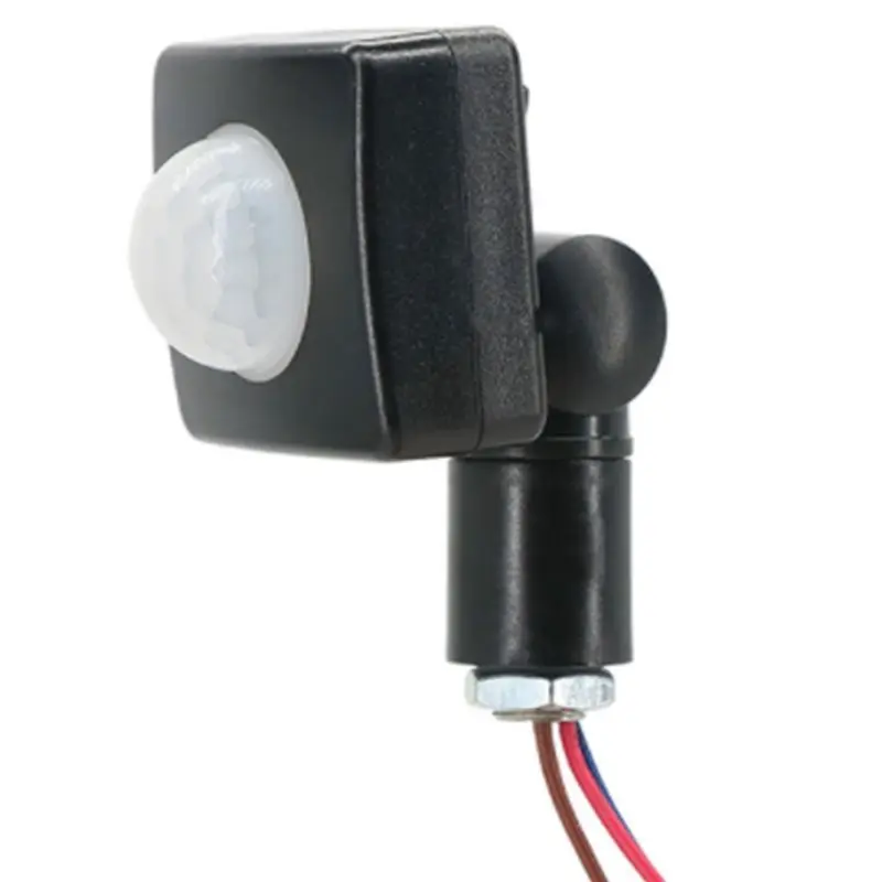 10X 220V Mini Human Body Infrared Sensor Infrared Body Sensor Switch LED Flood Light PIR Motion Sensor Adjustable Black-Y41A