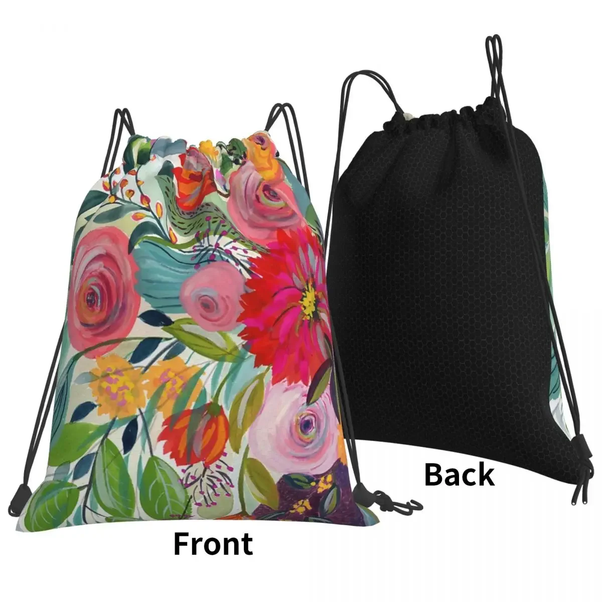 Sacs à dos de fleurs de manucure, sacs de proximité portables, sac de sport de poche, sac à livres pour voyage et école, mode