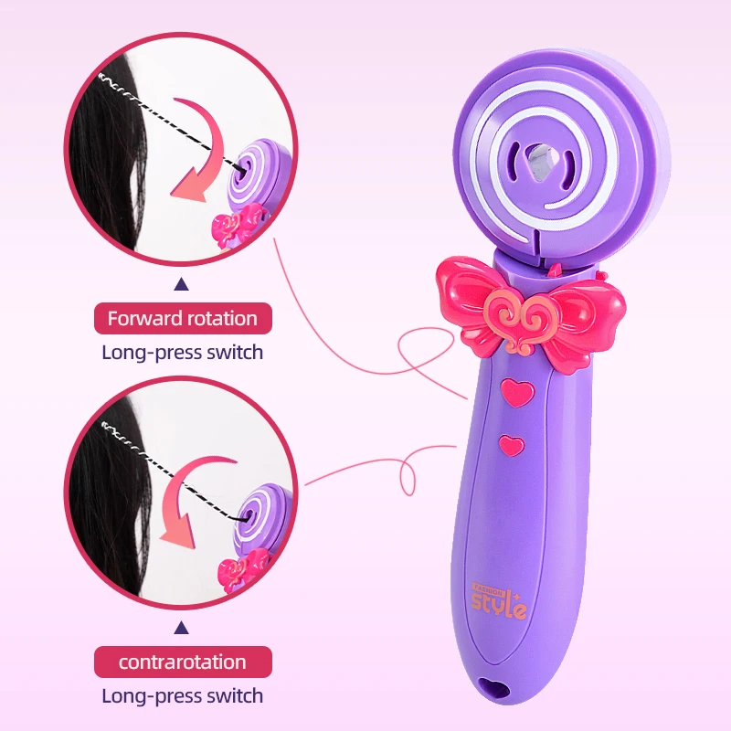 Strumento per acconciatura intrecciata fai-da-te per bambini Intrecciatore elettrico per capelli Twist Braider Roller Set di macchine per acconciature Giochi di imitazione Regali per ragazze