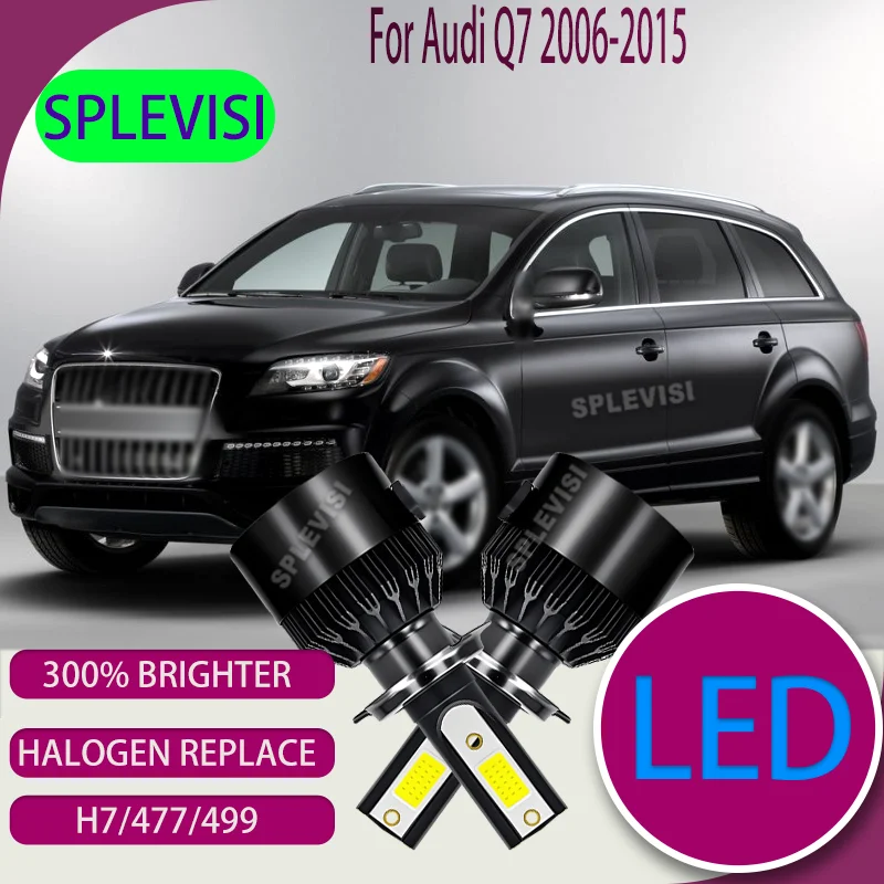 

H7/477/499 LED High Low Beam Bulb Fan Cooled Long Lifespan 12v For Audi Q7 2006 2007 2008 2009 2010 2011 2012 2013 2014 2015