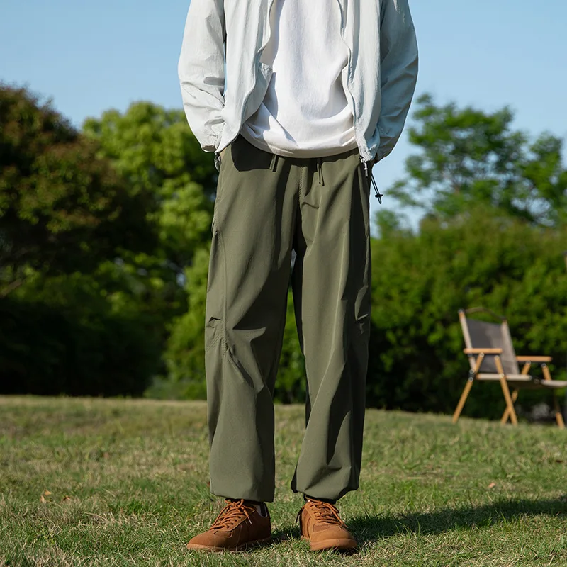 

Summer Lightweight Paratrooper Pants Men's Outdoor Sports Ice Silk Mesh Straight Couple Workwear Casual Pants Soft