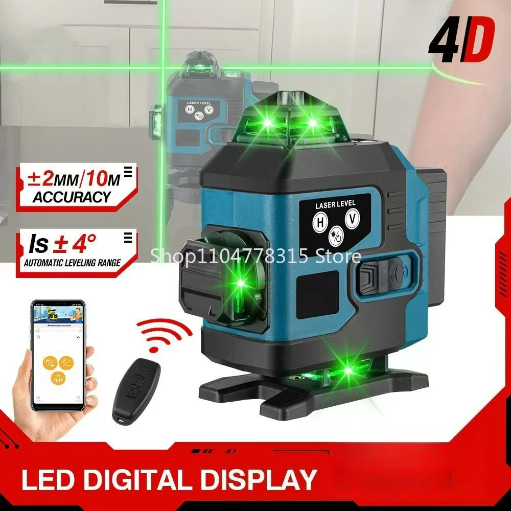 

16-линейный инфракрасный уровень, лазер зеленого, голубого света, высокоточный портативный уровень для заземления и настенного монтажа