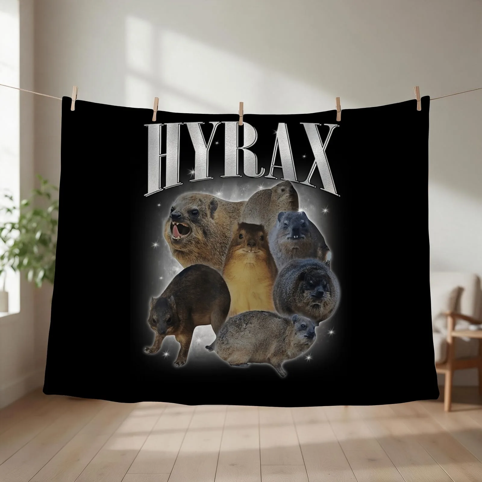 Funny Hyrax Oddly Specific Meme Animal For Family Tee Throw Blanket Soft Luxury Plaid on the sofa Summer Beddings Blankets